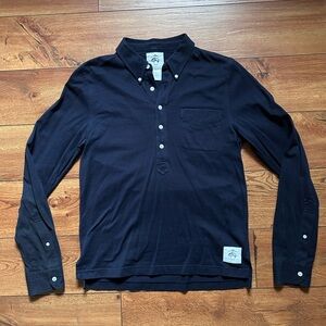 Brooks Brothers Black Fleece Navy Long Sleeve Polo Shirt, by Thom Browne